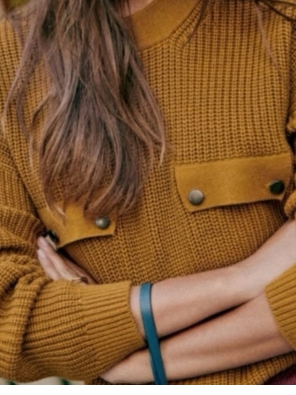 Sezane Caleb Jumper, Gold, Medium, GUC, French Sophistication